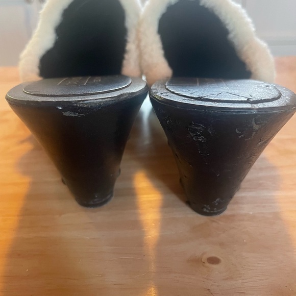 Coach “Ruthie” Shearling Trim Mules - Size 7.5 Flaws Please Read - Picture 6 of 10